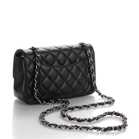 chanel mini rectangle black|CHANEL Lambskin Quilted Mini Rectangular Flap Black.